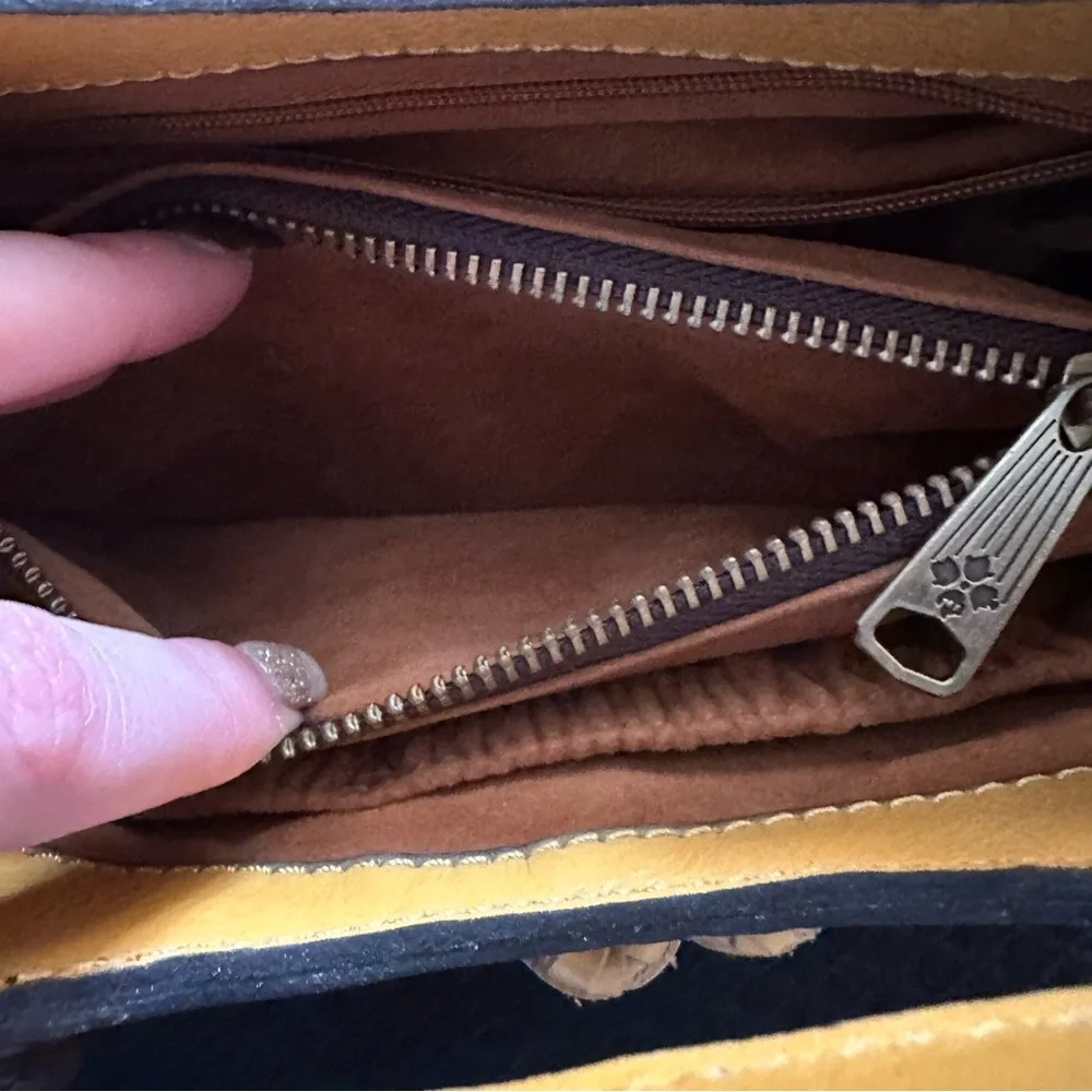 Mustard‎ yellow Patricia Nash crossbody purse brand new